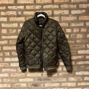 Women's Patagonia Olive Quilted Down Jacket